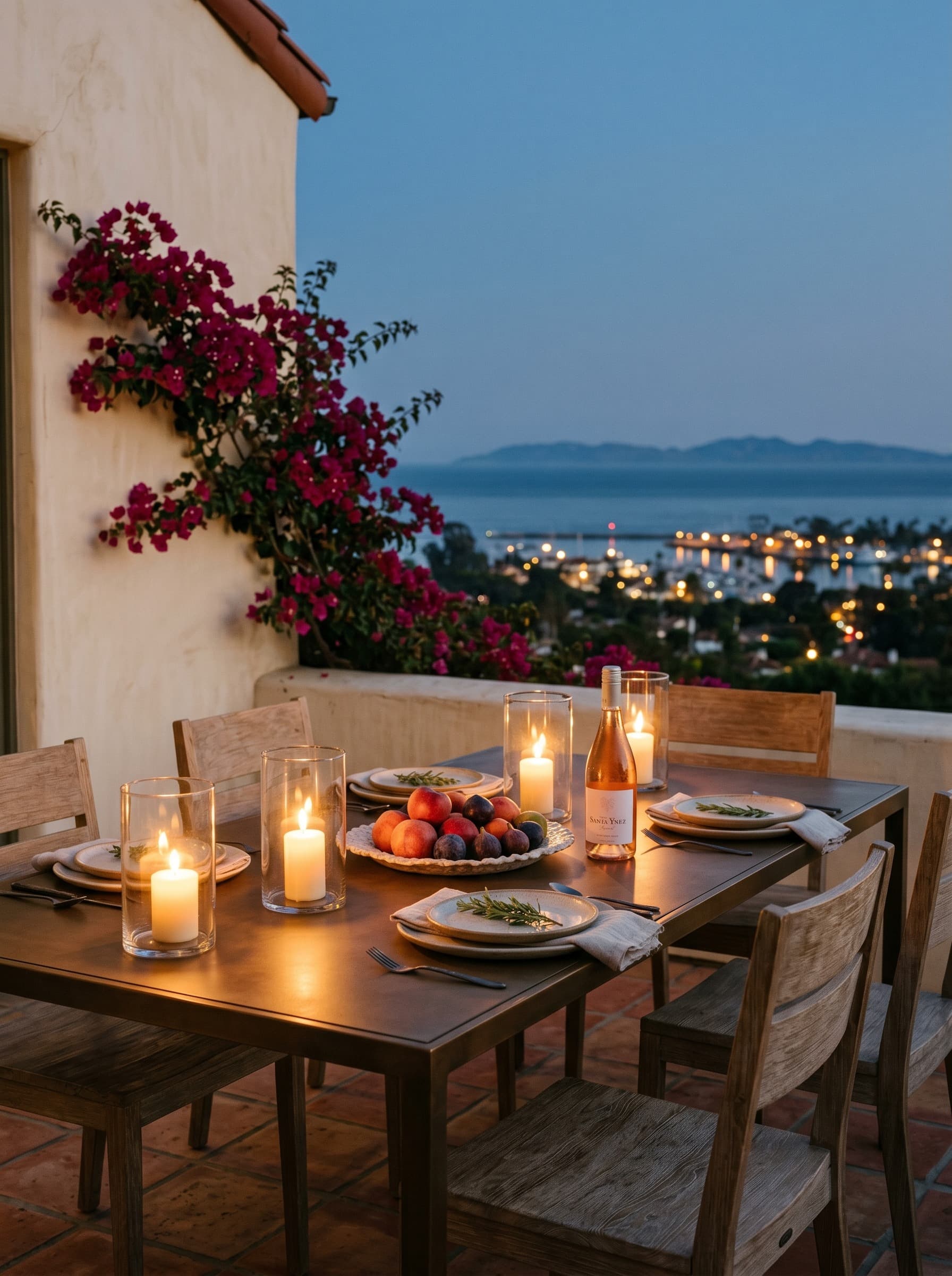 Alameda Light — garden terrace at evening