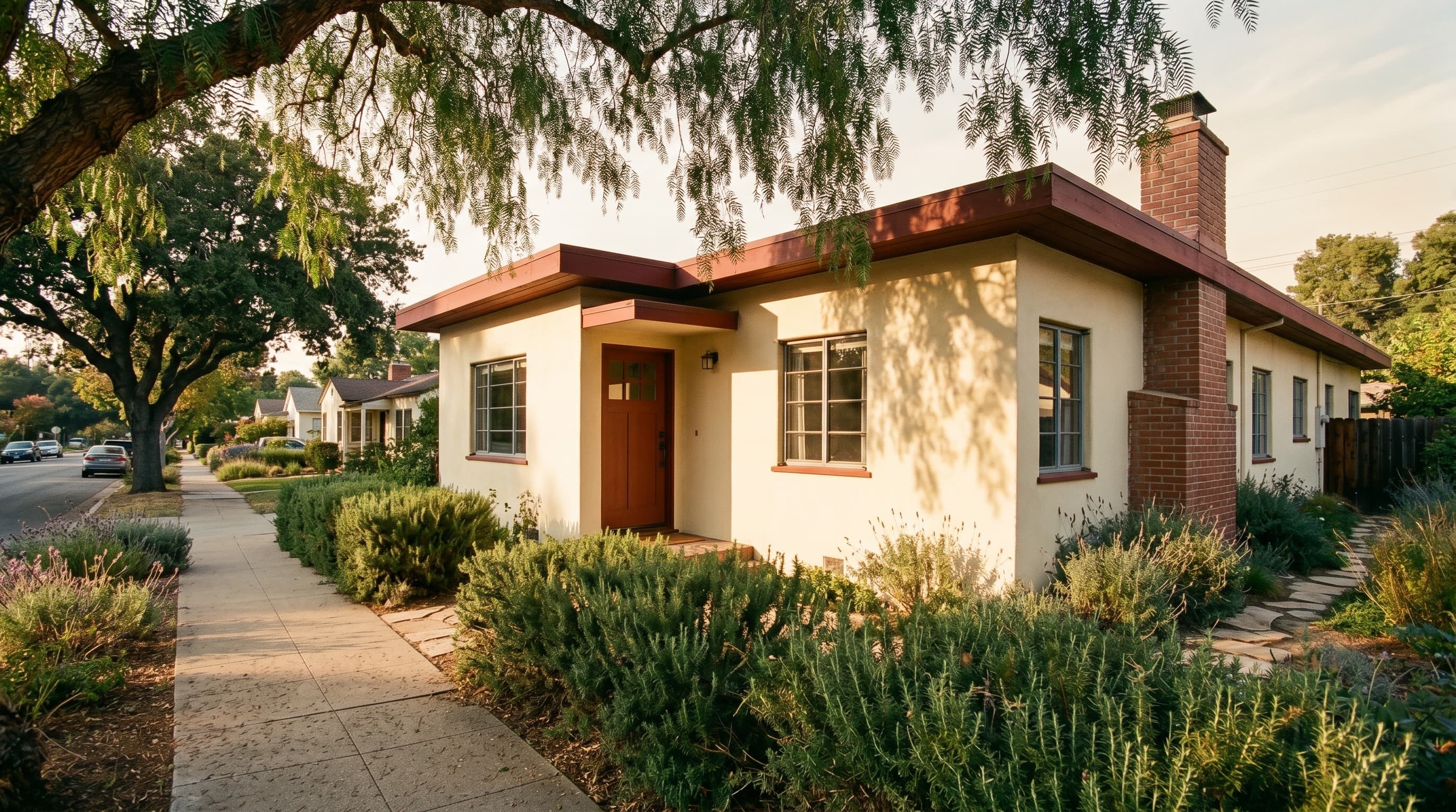 Arbolada Cottage, Ojai, CA — exterior approach