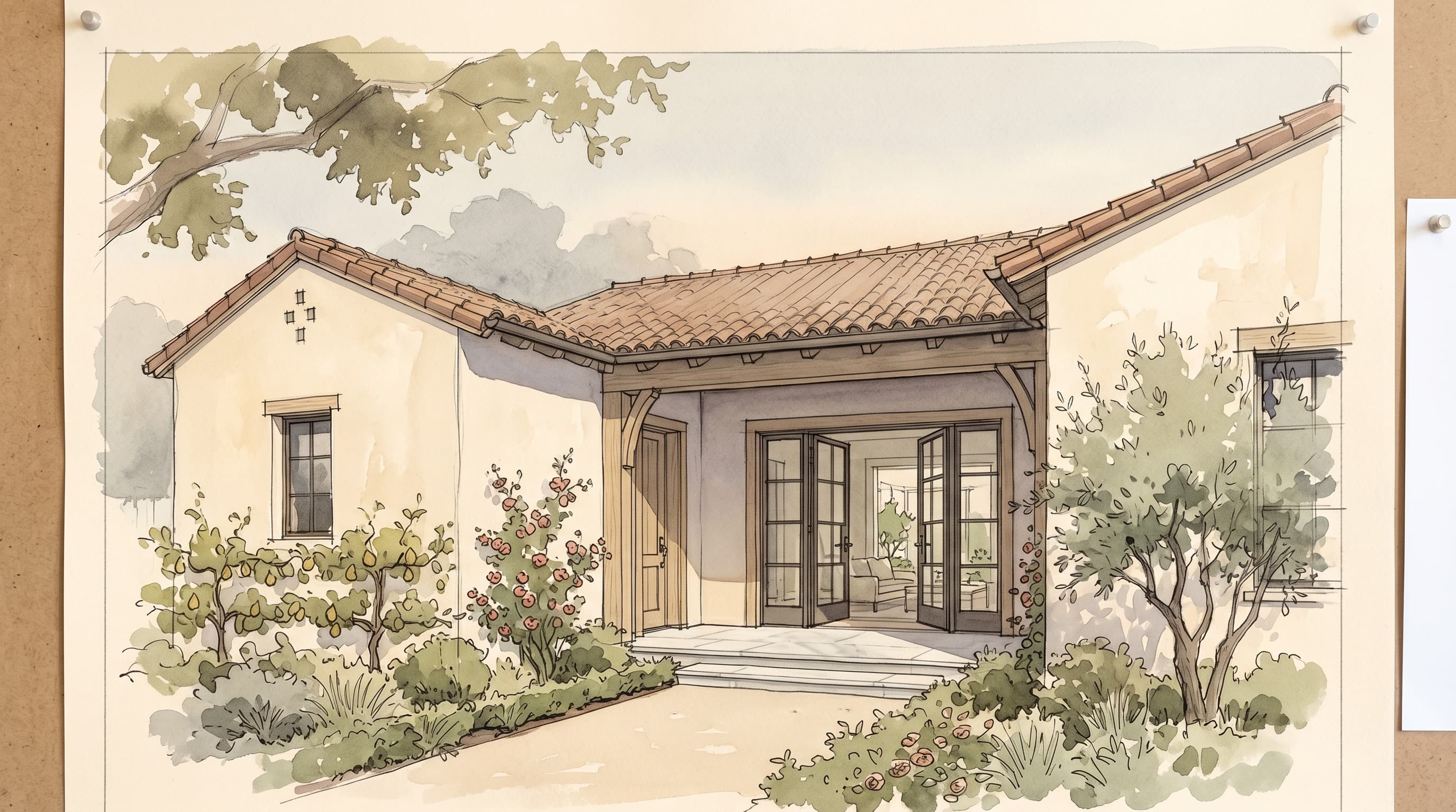 The Atherton Garden House, Atherton (West), CA — architectural render