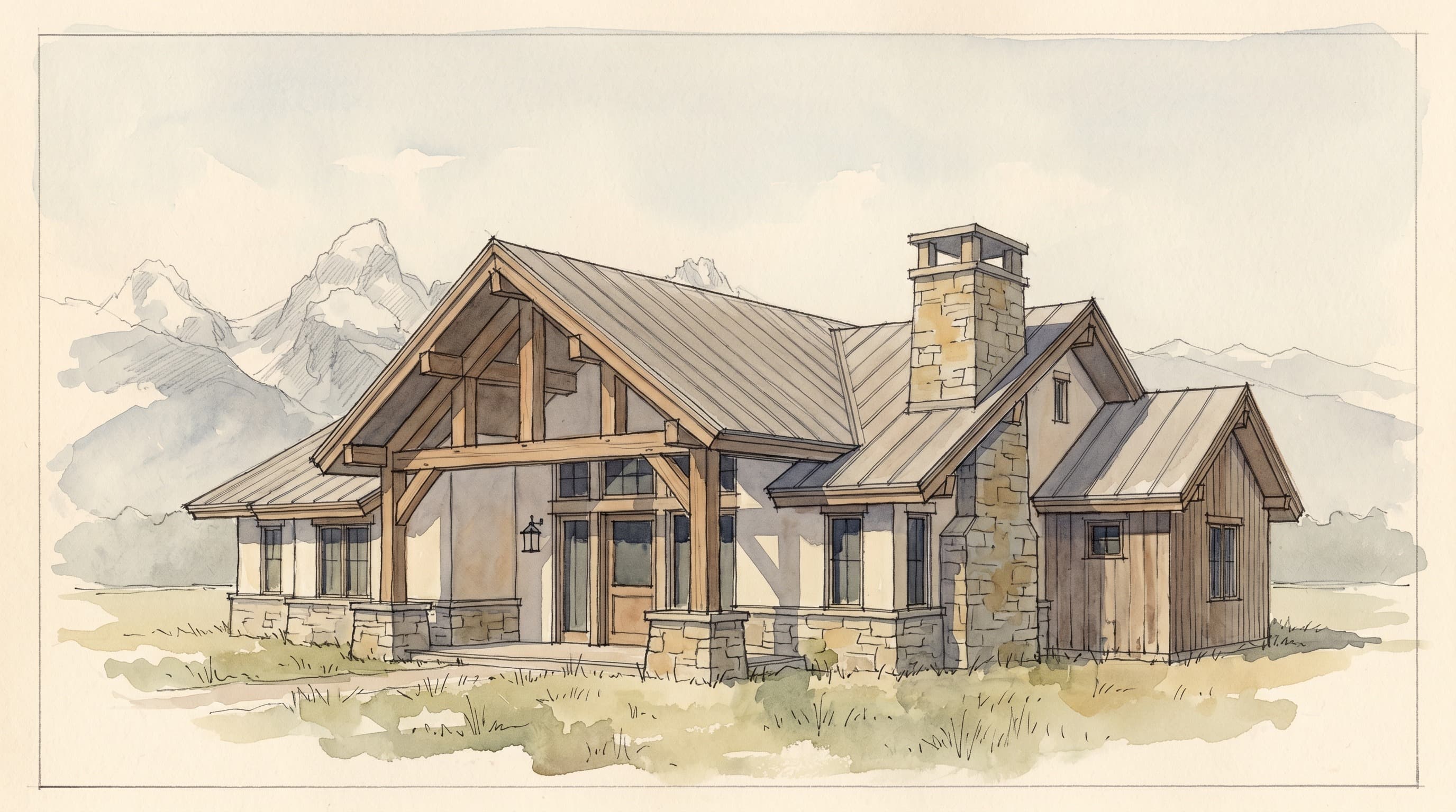 Shooting Star Ranch, Teton Village (Shooting Star), WY — architectural render
