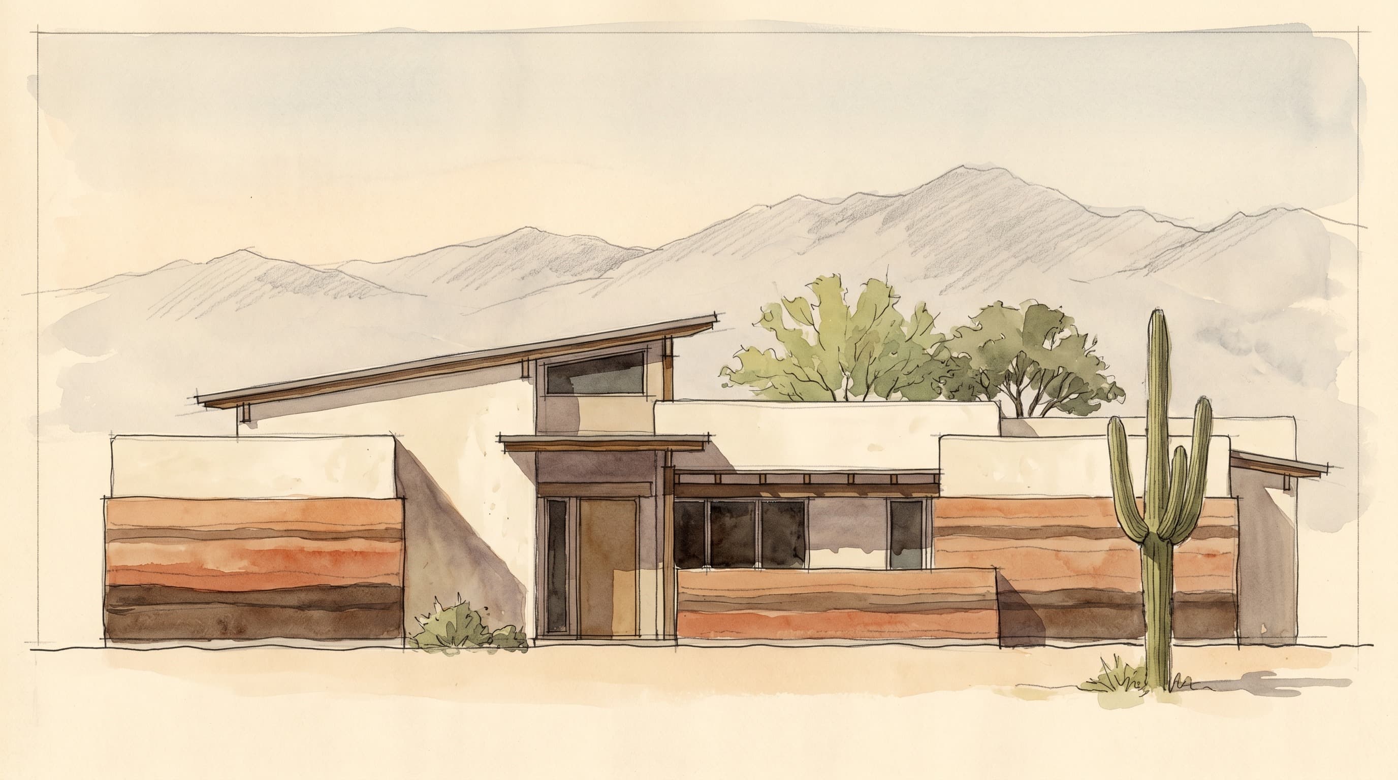 The Silverleaf Desert House, Silverleaf at DC Ranch, Scottsdale, AZ — architectural render